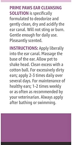 Ear Cleansing Solution for Dogs & Cats - Deodorizing Dog Cleaner with Aloe Vera Vitamins Professional Pet Flush Cleans Acidifies Canal Complete Care 1 gal, White (PRIM1059) - Image 2
