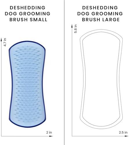 Pet Teezer De-Shedding Dog Brush for Short Hair Breeds, Small, Navy & Blue - Image 6