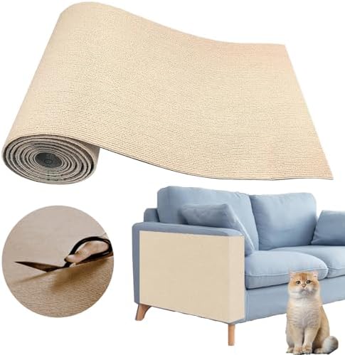 Cat Scratching Carpet Mat, Self-Adhesive Couch Furniture Protector by SREBAY