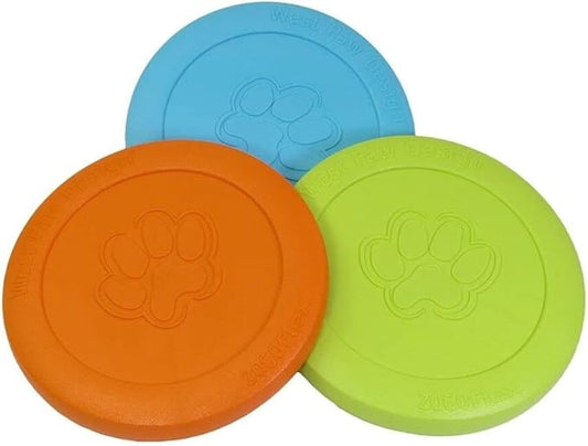 WEST PAW Zogoflex Zisc Dog Flying Disc, Durable Lightweight Frisbee for Dogs & Puppies, Floatable Fetch Toy, Doubles as Food or Water Bowl, Small, Granny Smith