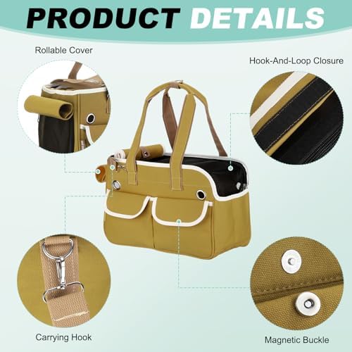 Cat Carrier for Pet Caramel Dog Cat Carrying Case Up to 16.5 lbs - Image 3