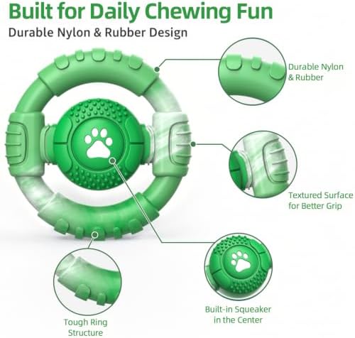Pamlulu Tough Dog Toys for Aggressive Chewers, Indestructible Dog Toy for Large Dogs, Nylon Chew Toys for Medium Large Breed, Interactive Dog Toys to Keep Them Busy, Dog Birthday - Image 5