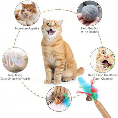 Cat Toys Cat Chew Toys, Silvervine Sticks Catnip Rope Toys for Cats Teeth Cleaning, Kitten Dental Care, Kitty Toys for Indoor Cats Increase Appetite,Enhances Oral & Dental Health (4 Pack) - Image 4