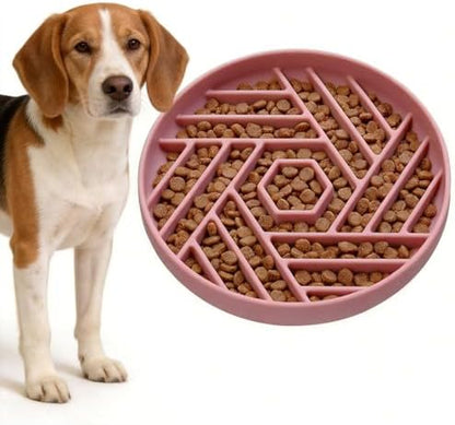 Silicone Slow Feeder Dog Bowl with Suction Base, Anti Choking Pet Bowl by koieam