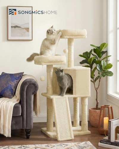 SONGMICS HOME Cat Tree, Scratching Ramp, Multi-Level Cat Condo - Image 2