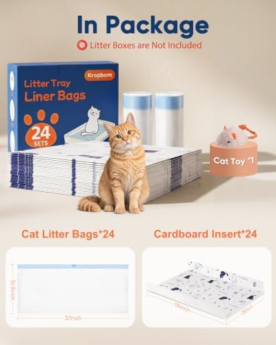 24 Pack Litter Box Liners Compatible with Safe Pets Scoopfree, 37"x16" - Image 2