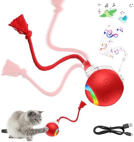 Moving Pet Ball, Cat String Toy for Indoor Cats & Small Dogs by Unknown
