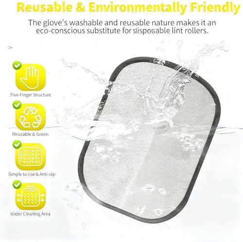 Pet Hair Removal Glove for Cats Dogs - 2PCS Extra Large Thickened Upgraded Five Finger Electrostatic Pet Hair Gloves Reusable Magic Brush Pet Hair Remover Tool for Laundry Couch Carpet Car Seat - Image 7