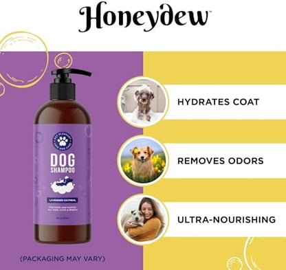 Cleansing Dog Shampoo for Smelly Dogs - Refreshing Colloidal Oatmeal Dog Shampoo for Dry Skin and Cleansing Dog Bath Soap - Moisturizing Lavender and Oatmeal Shampoo for Dogs and Great Smelling Pups - Image 2