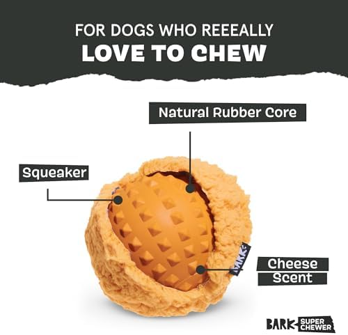 BarkBox Cheeze Brawl Super Chewer Plush Toy with Hard Core Center, Large - Image 2