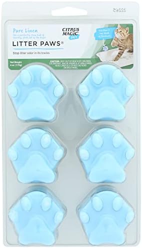 Citrus Magic Pet Odor Eliminator Litter Paws, Fresh Linen, 6 Paws by CitrusMagic