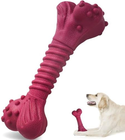 Dog Toys for Aggressive Chewers, Dog Toys for Medium Large Dogs, Natural Rubber Dog Chew Toys with Beef Flavor, Indestructible Chew Toys for Aggressive Chewers (Purple) by Doudele