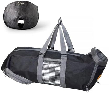 Cinf Cat Nail Clipping Cleaning Grooming Restraint Bag (Free Muzzle) Set No Scratching Biting for Bathing Nail Trimming Injecting Examining(Black,L) - Image 3