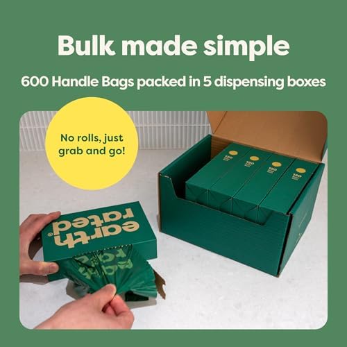 Earth Rated Dog Poop Bags for Dogs, 600 Easy Tie Handle Bags, Unscented - Image 4