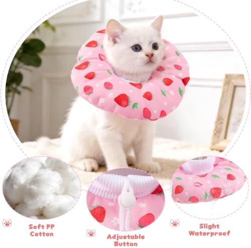 Cat Cone Collar Soft, Small Waterproof Cat Recovery Collar - Image 3