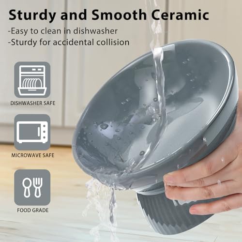 Elevated Pet Feeding and Drinking Bowls, Ceramic Tilted Cat Food Bowl, Anti Vomiting, Stress Free on Neck and Spine, Spill-Proof, Anti-Tipping, Dishwasher Safe, Raised Pet Bowls, Dry/Wet Food - Image 6