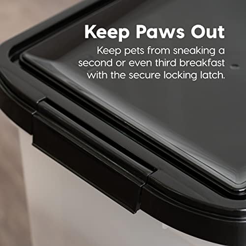IRIS USA Dog Food Storage Container, Up to 50 lbs, Pearl/Black, Made in USA - Image 6