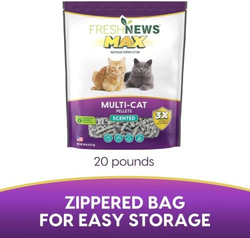 Fresh News MAX Scented Multi-Cat Litter, Non-Clumping, 20 lb - Image 6