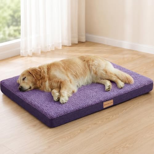 Patas Lague Orthopedic Large Dog Bed Washable Pet Sofa Mat 42''X28''Purple by PatasLague