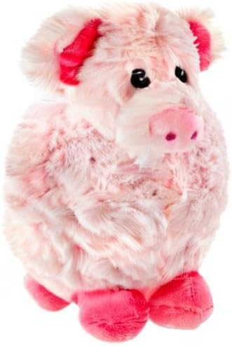 Giftable World 7.5 Inch Plush Pet Toy Piggy with 5 Inch Squeaky Bouncy Ball and Crinkle Ears