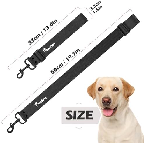 Pawaboo 2Pack Dog Seat Belt for Car with 360° Hook，20 in, Chew-Proof, Black - Image 7