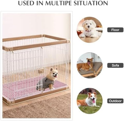BVAGSS Reversible Dog Crate Pad, Memory Foam Pet Bed Mat, Soft Warm Machine Washable Sleeping Kennel Mattress for Small Medium Dogs XH079 (36''x23''x1.6'',Pink) - Image 6