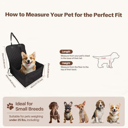 PAWISE Dog Front Seat Cover for Car,2-in-1 Full Protection Dog Car Seat Cover with Safety Belt, Waterproof Single Pet Seat Cover,Fits Trucks, SUVs, Jeep - Image 5