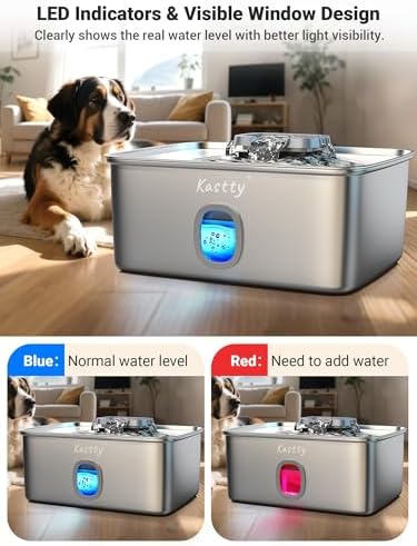 Kastty 4 Gal/15L Stainless Steel Dog Water Fountain for Large Dogs - Image 5