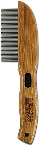 alcott Bamboo Groom Rotating Pin Comb with 41 Rounded Pins for Pets - Image 2