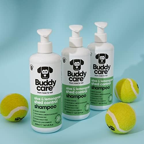 shed Control Dog Shampoo by Buddycare | Dry Skin & Itchy Skin Relief for Smelly Dogs | Deep Cleansing for Dogs Puppy Sensitive Skin | Lemongrass Scented | with Aloe & Vitamin B5 (16.90oz) - Image 5