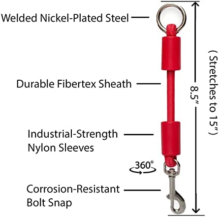 BUNGEE DOG LEASH EXTENSION – Patented Shock Absorber Attachment Protects You and Your Dogs – Works with ANY Leash & Collar or Harness – a MUST for Retractable Leashes – PICK SIZE/COLOR BELOW - Image 4