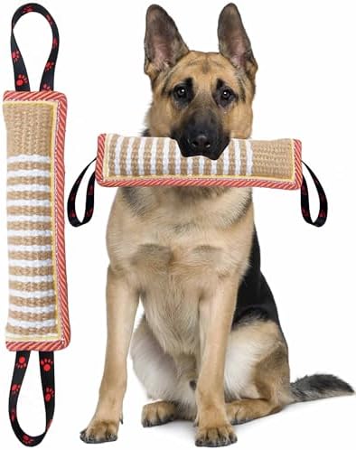 Clysoru Dog Tug Toy Tough Jute Bite Pillow Lasting Training Equipment Puppy to Large Dogs Interactive for Large and Small by Clysoru