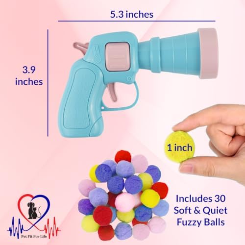 Pet Fit For Life Cat Ball Launcher - Interactive Cat Balls Toy, Medium Blue - Image 4