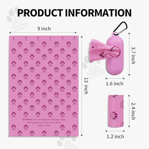 Dog Poop Bags Rolls with Dispenser 150 Count Biodegradable Bags for Dog and Cat Lavender Scented Waste Bag Leak Proof Doggie Poop Bag Doggy Trash Bag Purple - Image 2