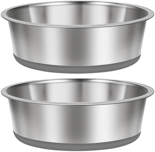 Taglory Stainless Steel Dog Bowls Set of 2, Non-Slip Base, 2 Cup, 17oz by Taglory
