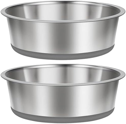 Taglory Stainless Steel Dog Bowls Set of 2, Non-Slip Base, 2 Cup, 17oz by Taglory