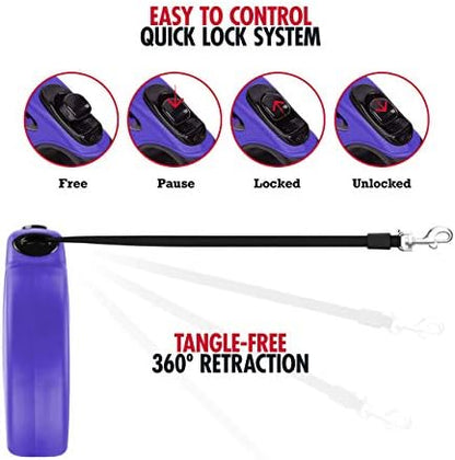 Tuff Pupper Heavy Duty Retractable Dog Leash | 16 ft Dog Leash with Reflective Stitching for Nighttime Safety | One Button Lock and Release | Comfortable Hand Grip | for Dogs Up to 120 lbs - Image 5