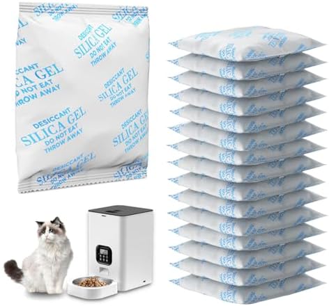 16 Packs Pet Food Desiccant Bag Compatible with Voluas Automatic Pet Feeders, Desiccant Packs Replacement for Dog Treat Container/Automatic Pet Feeder, Keep Pet Food Fresh, Individually Packaged by HarichCurLife