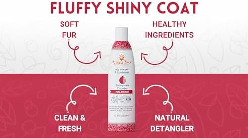Dog Shampoo and Conditioner - Aromatic Tearless Shampoo for Cleansing, Grooming, and Conditioning - Moisturizing Anti Itch Shampoo for Dogs and Puppies - Pomegranate Cucumber 13.5 oz - Image 2