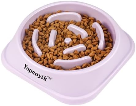 Slow Feeder Dog Bowls for Medium Dogs & Cats by Yopnoyik
