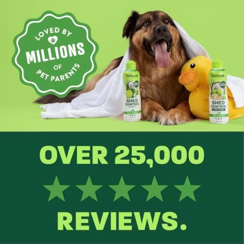 TropiClean Deshedding Dog Shampoo and Conditioner Set, Grooming Bundle for Shedding Control, Puppy Safe, Lime & Coconut Scent, Made in USA, 20 oz. - Image 6