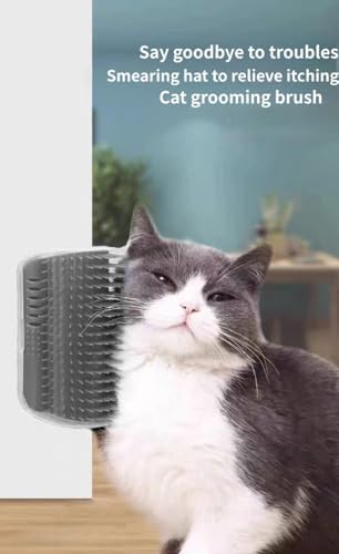 Cat Self-Grooming Corner Brush, Wall-Mounted Scratcher, Reduces Loose Hair, Self-Scratching Massager for Cats - Image 7