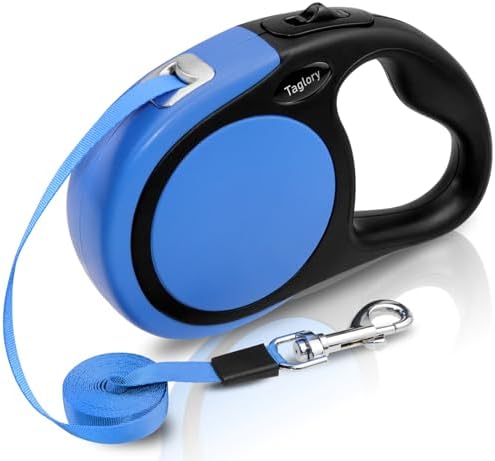 Taglory Retractable Dog Leash, One-Handed Brake, 16ft, Up to 44 lbs, Blue by Taglory