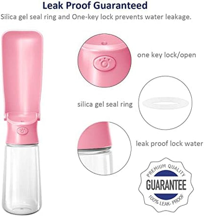 WePet Foldable Portable Dog Water Bottle Puppy Water Dispenser with Drinking Feeder, 19 OZ, High-Temperature Resistant Leak Proof for Pets Outdoor Walking, Hiking, Travel, Food Grade Plastic BPA Free - Image 5