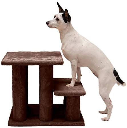 Furhaven Steady Paws Multi-Step Pet Stairs for High Beds & Sofas - Brown, 3-Step - Image 4