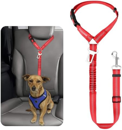 BWOGUE Dog Seat Belt for Car, Reflective Headrest Restraint, Bungee Lead by BWOGUEPetHome