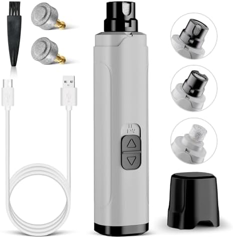 YGGDRA Dog Nail Grinder Upgraded - Professional 2-Speed Super Quiet and Low Vibration Electric Pet Nail Grinder with LED Lights - Painless Paws Grooming & Smoothing for Small to Large Dogs by Unknown