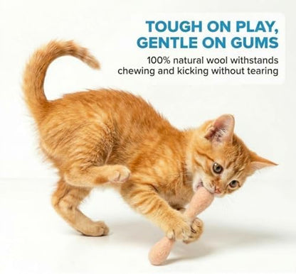 Glaciart One MINI Swabs Cat Toys with Catnip - 6 Pk | Durable for Chew, Cute Cat Toys Interactive Kitty for Boredom, Exercise, & Play | Filled w/Organic Catnip for Anxiety & as Digestive Aid - Image 4