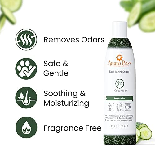 Dogs Facial Scrub - Non-Toxic Tearless Dog Face Wash to Clean Facial Stains and Dirt - Dog Face Cleaner with Organic Cucumber and Aloe Vera - Safe for Dogs and Puppies - 13.5oz - Image 6