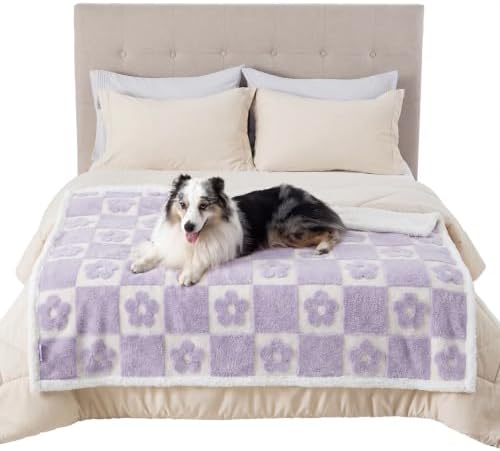 LE SURE Waterproof Dog Blankets for Large Dogs Cute Cozy 3D Jacquard,50x60 - Image 6